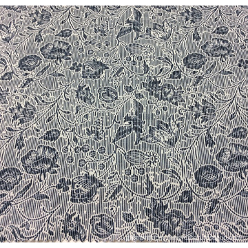 Linen Cotton Blended Garment Fabric with Flower Printing